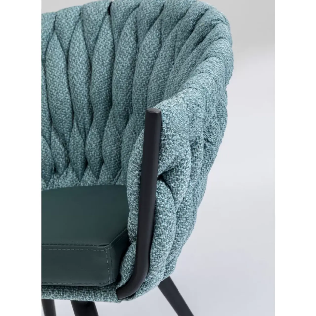 KARE Design Stühle-Armlehnstuhl Knot Petrol