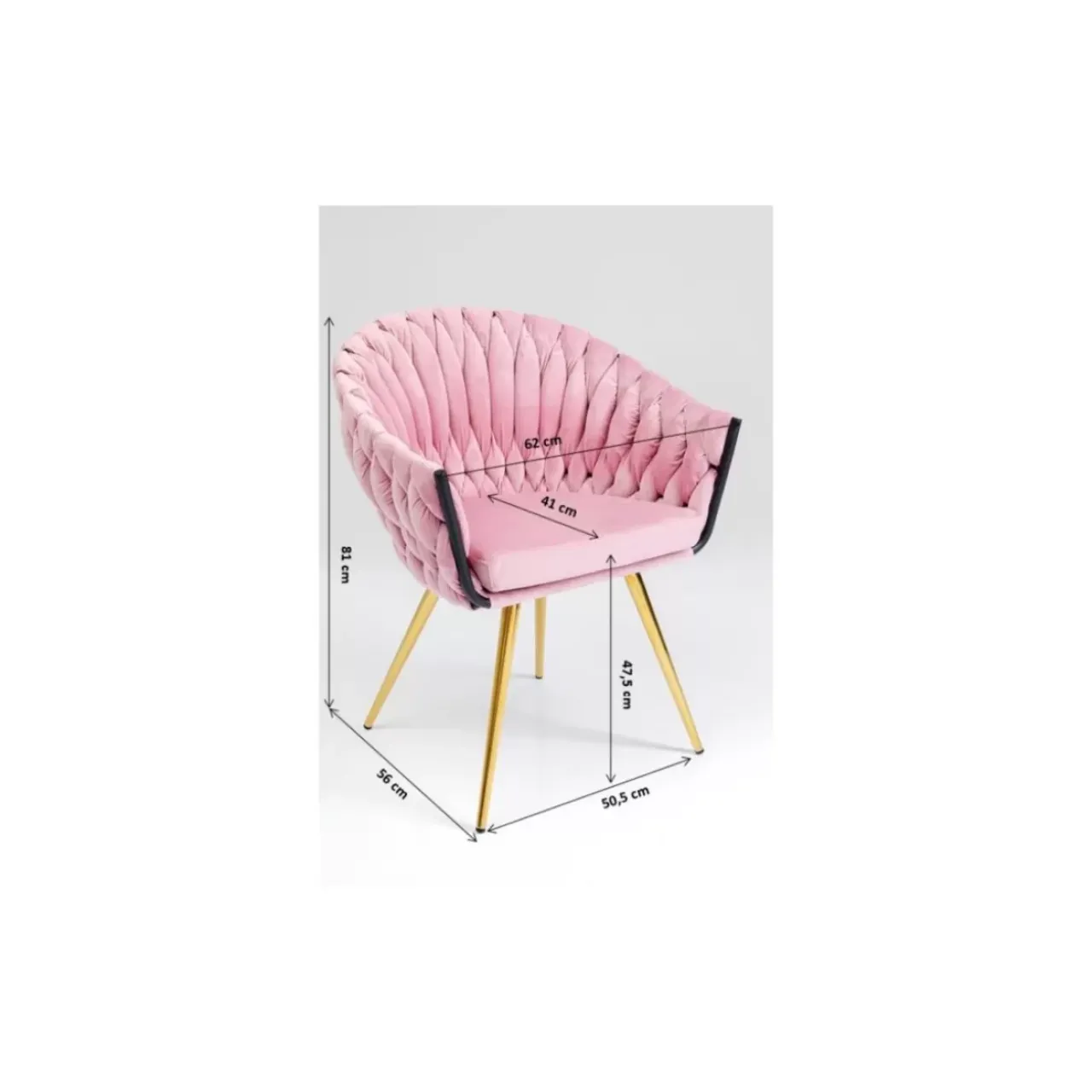 KARE Design Stühle-Armlehnstuhl Knot Rose