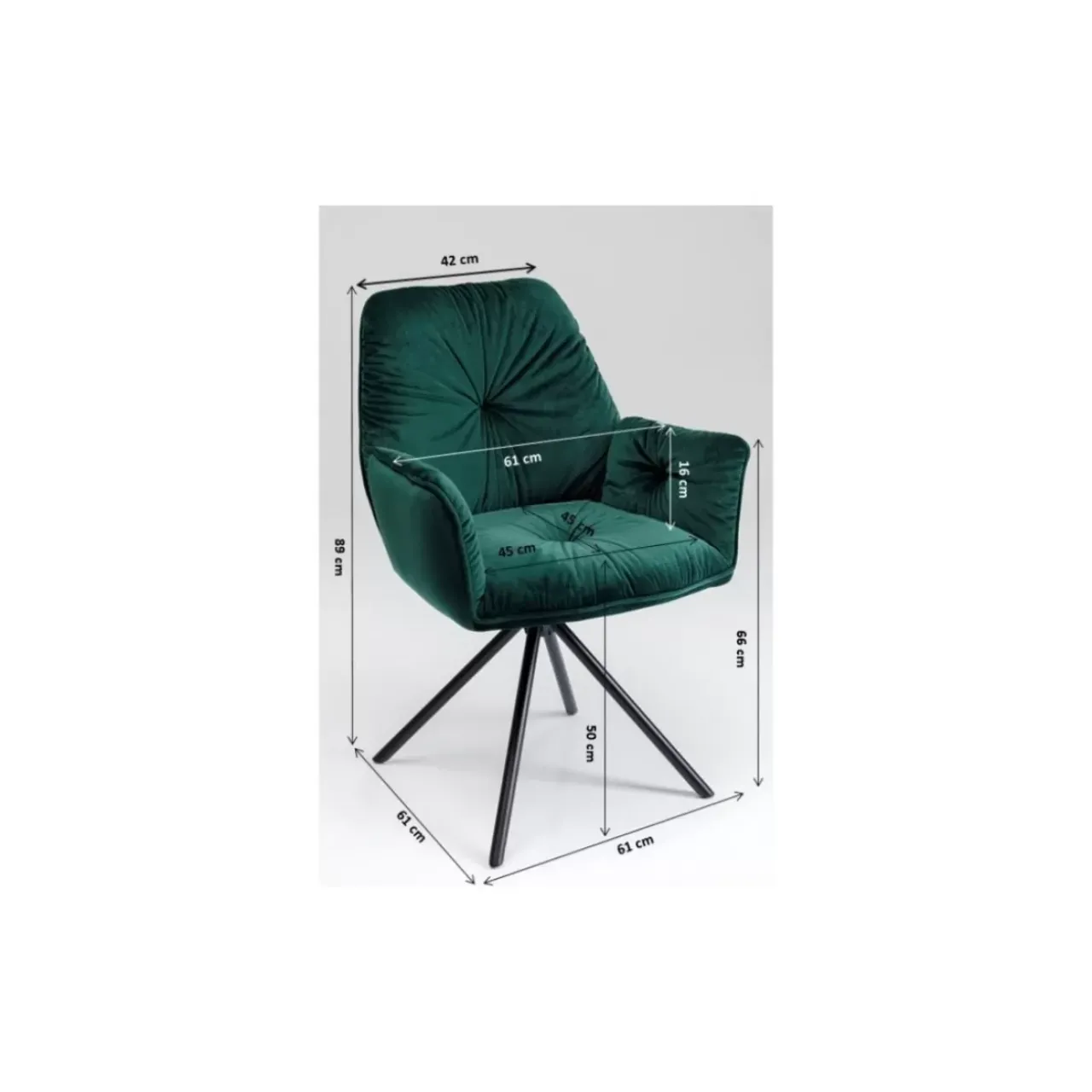 KARE Design Stühle-Armlehnstuhl Mila Grun