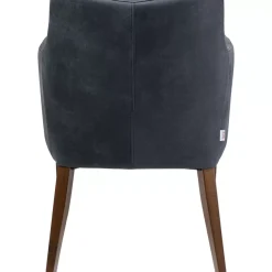 KARE Design Stühle-Armlehnstuhl Mode Leder Anthrazit