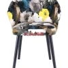 KARE Design Stühle-Armlehnstuhl Peony Flower Gelb