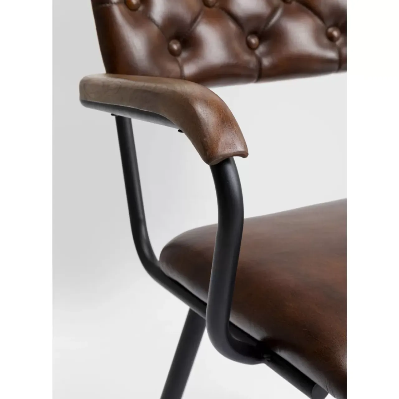 KARE Design Stühle-Armlehnstuhl Salsa Leder Braun