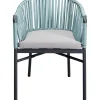 KARE Design Outdoormöbel-Armlehnstuhl Santanyi Petrol