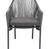KARE Design Outdoormöbel-Armlehnstuhl Wave Grau