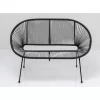 KARE Design Outdoormöbel-Bank Acapulco Schwarz