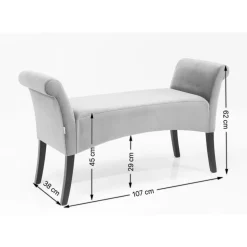 KARE Design Sitzbänke-Bank Motley Velvet Rose