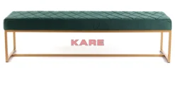 KARE Design Sitzbänke-Bank Smart Dunkelgrun Messing 150X40Cm