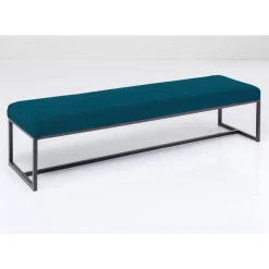 KARE Design Sitzbänke-Bank Smart Petrol Schwarz 150X40Cm