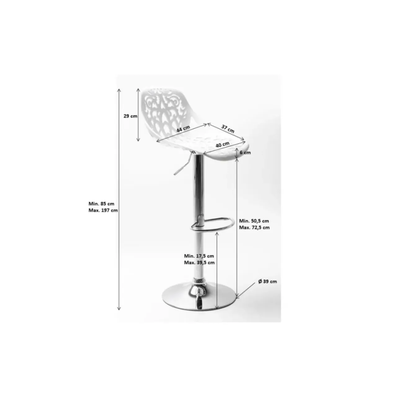 KARE Design Sitzbänke-Barhocker Ornament White