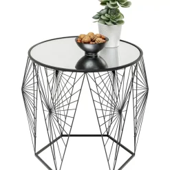 KARE Design Tische-Beistelltisch Cobweb Schwarz (2/Set)