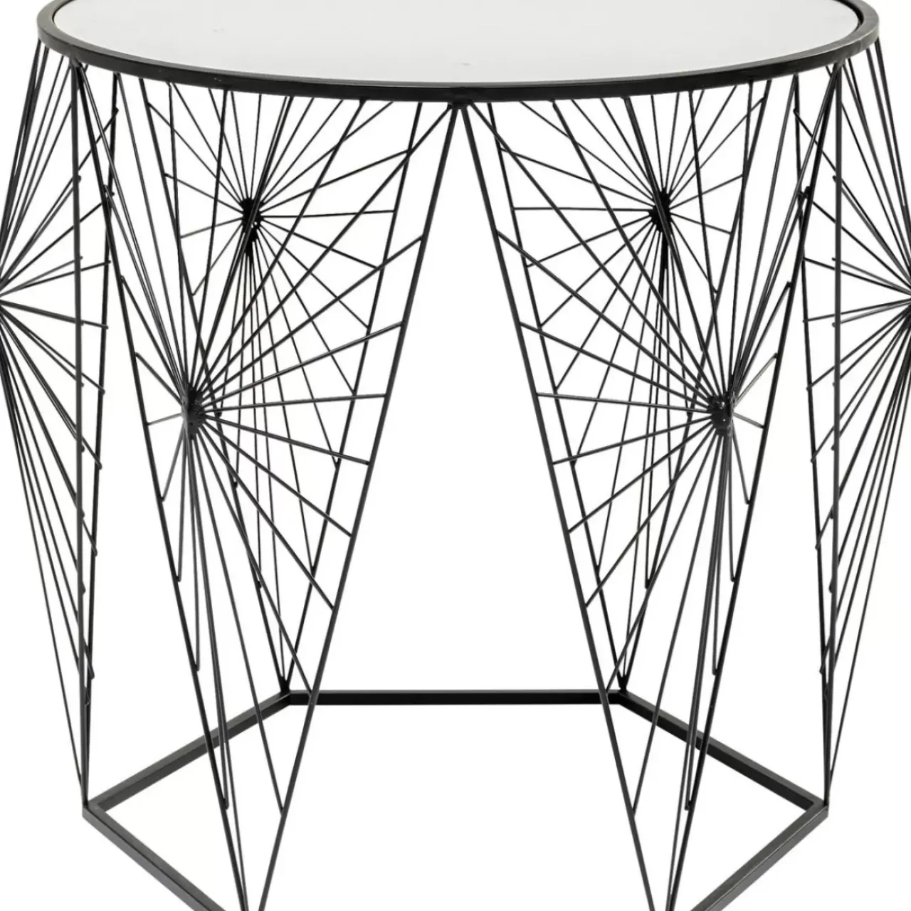 KARE Design Tische-Beistelltisch Cobweb Schwarz (2/Set)