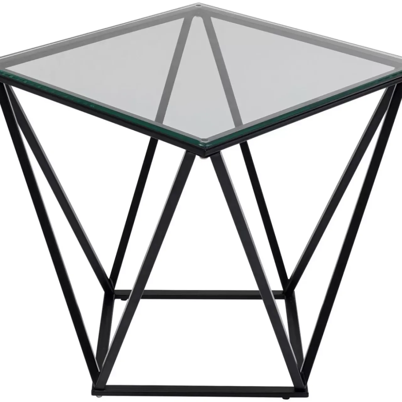KARE Design Tische-Beistelltisch Cristallo Schwarz 50X50Cm