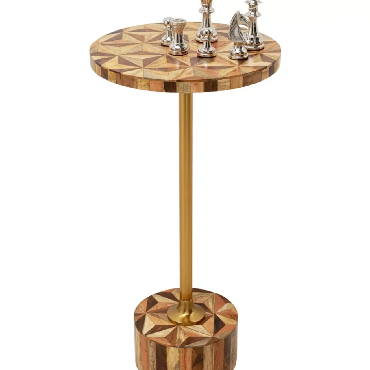 KARE Design Tische-Beistelltisch Domero Geo Braun O25Cm