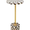 KARE Design Tische-Beistelltisch Domero Star Braun Weis O25Cm