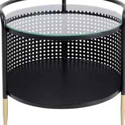 KARE Design Tische-Beistelltisch Fence O45Cm