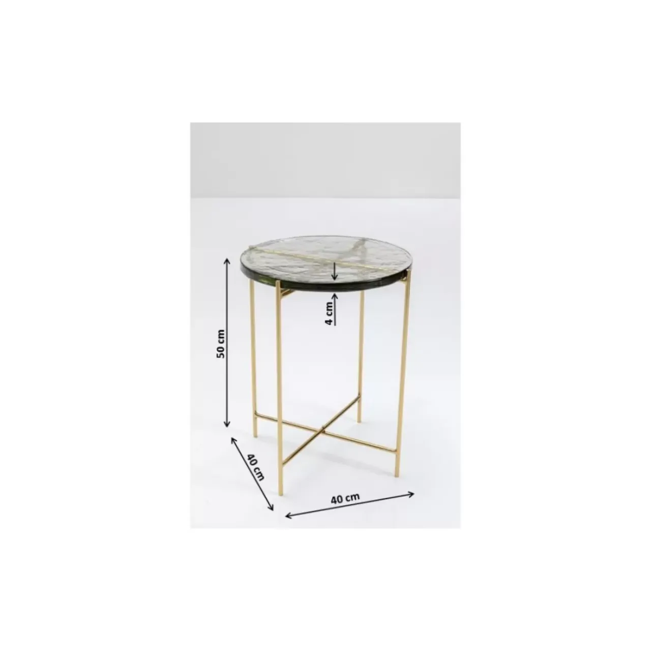 KARE Design Tische-Beistelltisch Ice O40Cm