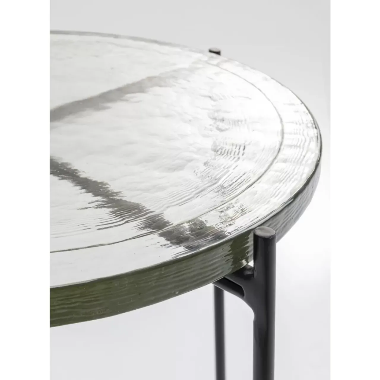 KARE Design Tische-Beistelltisch Ice Schwarz O40Cm