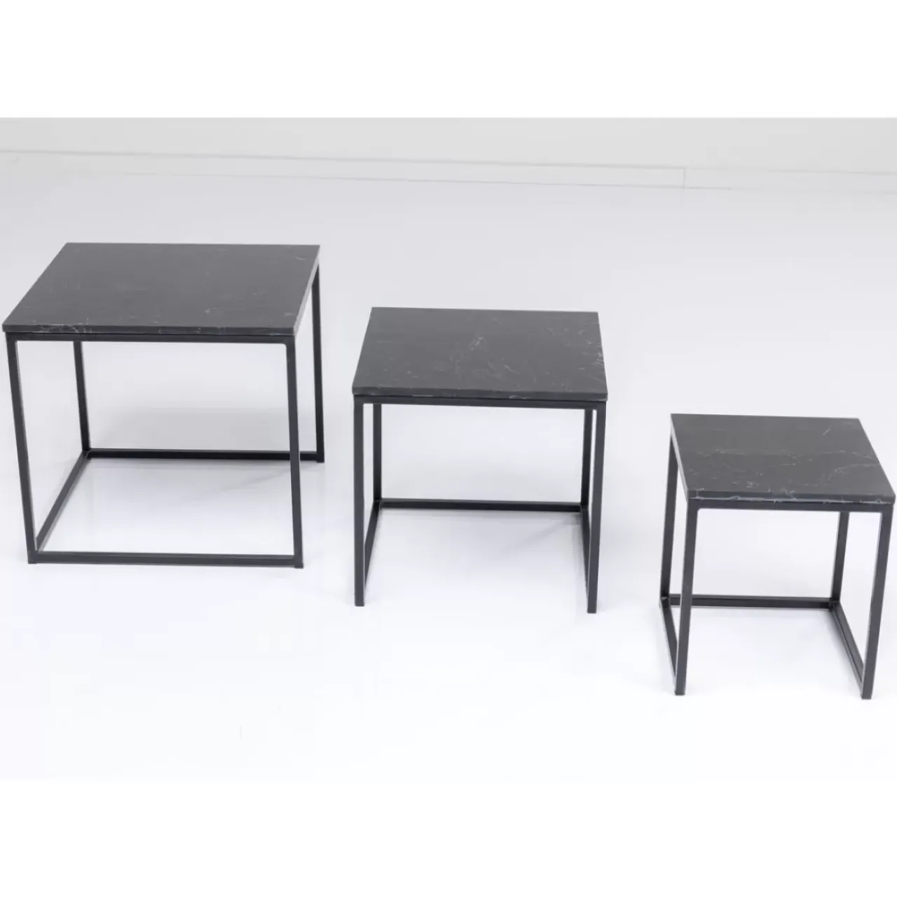 KARE Design Tische-Beistelltisch Key West Schwarz (3/Set)