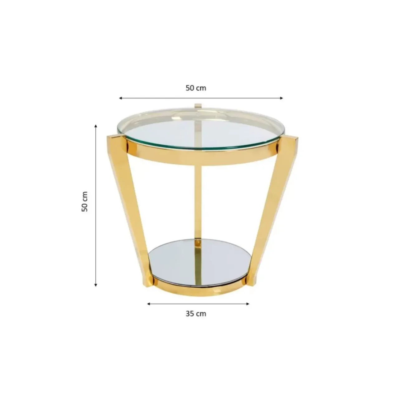 KARE Design Tische-Beistelltisch Monocolo Gold O50Cm