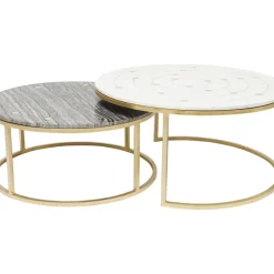 KARE Design Tische-Beistelltisch Mystic Round (2/Set) O90Cm