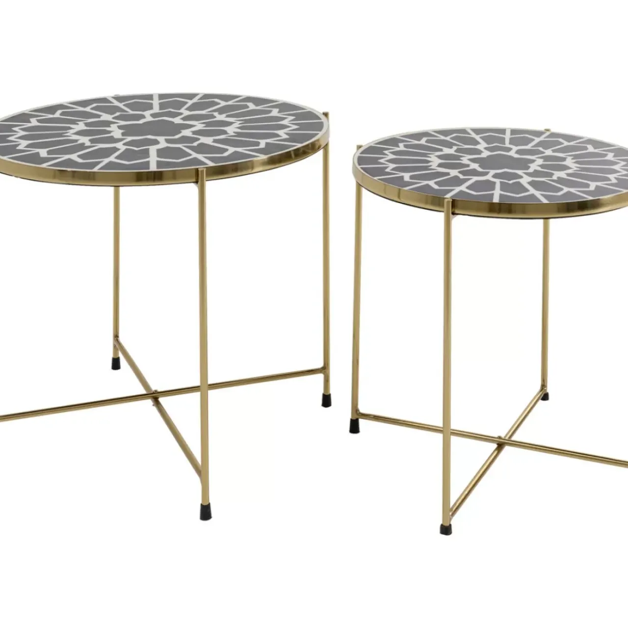 KARE Design Tische-Beistelltisch Priya Schwarz (2/Set)