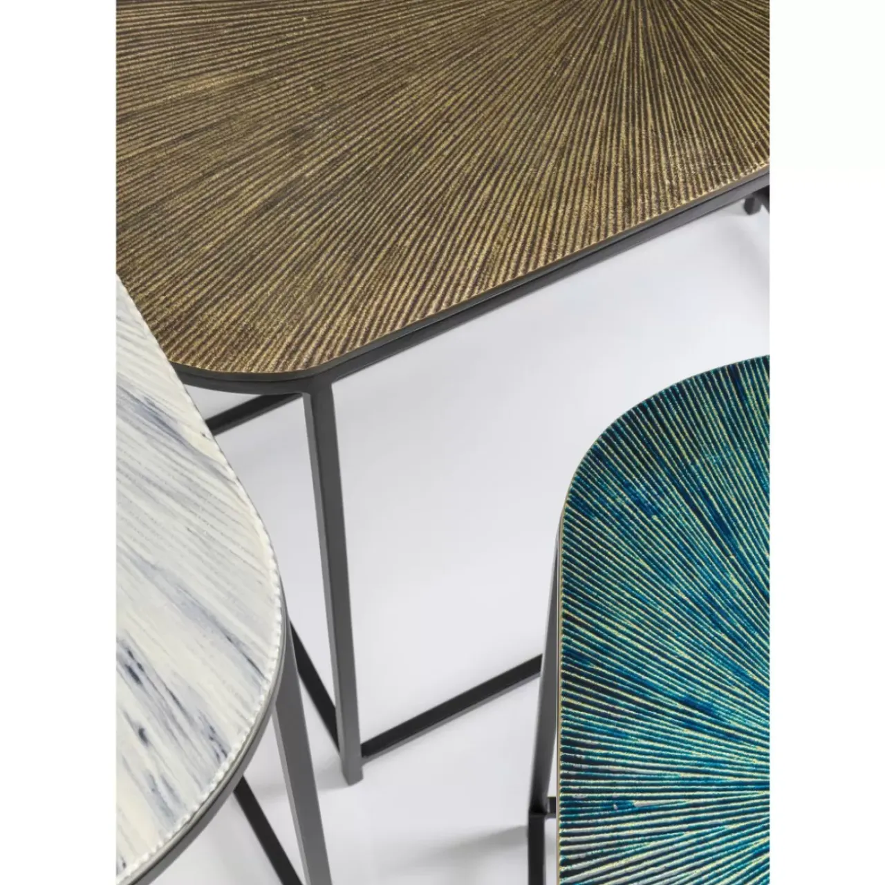 KARE Design Tische-Beistelltisch Ray Oval (3/Set)