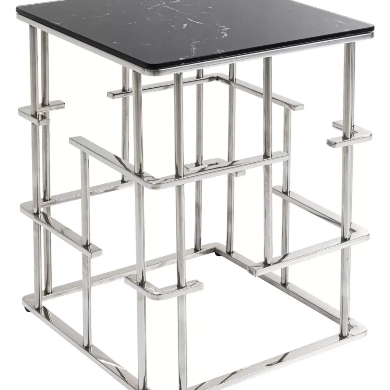 KARE Design Tische-Beistelltisch Rome Silber 40X40Cm