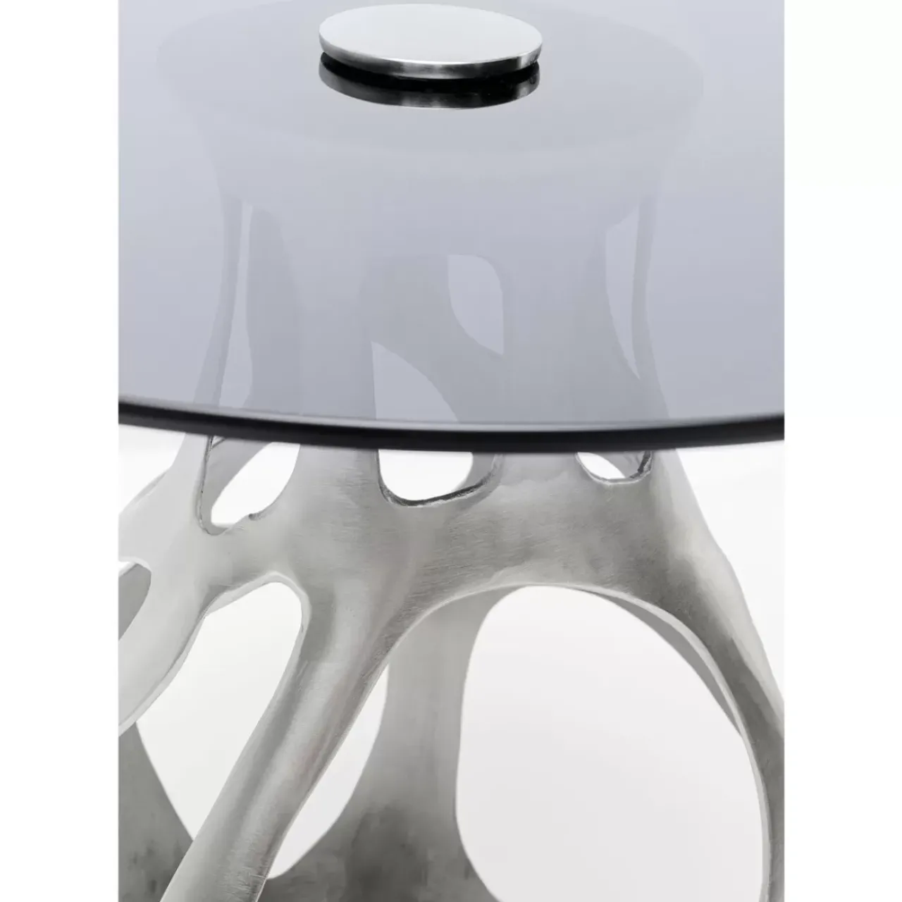 KARE Design Tische-Beistelltisch Volcano Silber O60Cm