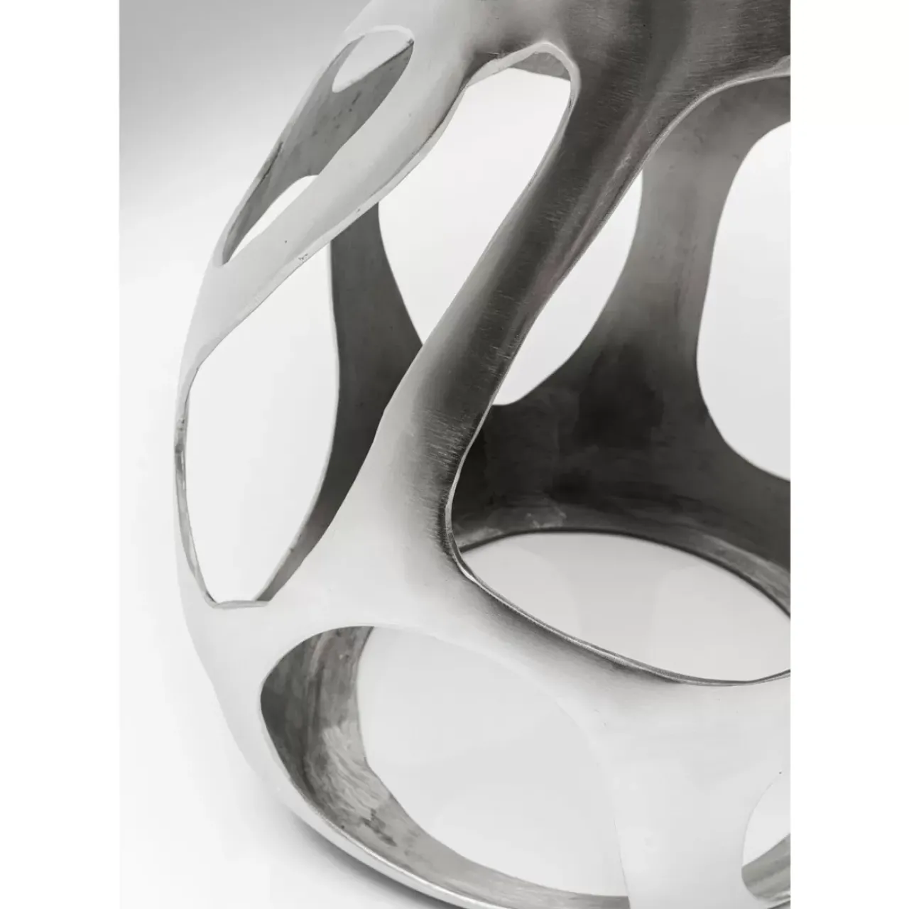 KARE Design Tische-Beistelltisch Volcano Silber O60Cm