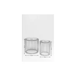 KARE Design Tische-Beistelltisch Wire Copper (2/Set) O44Cm