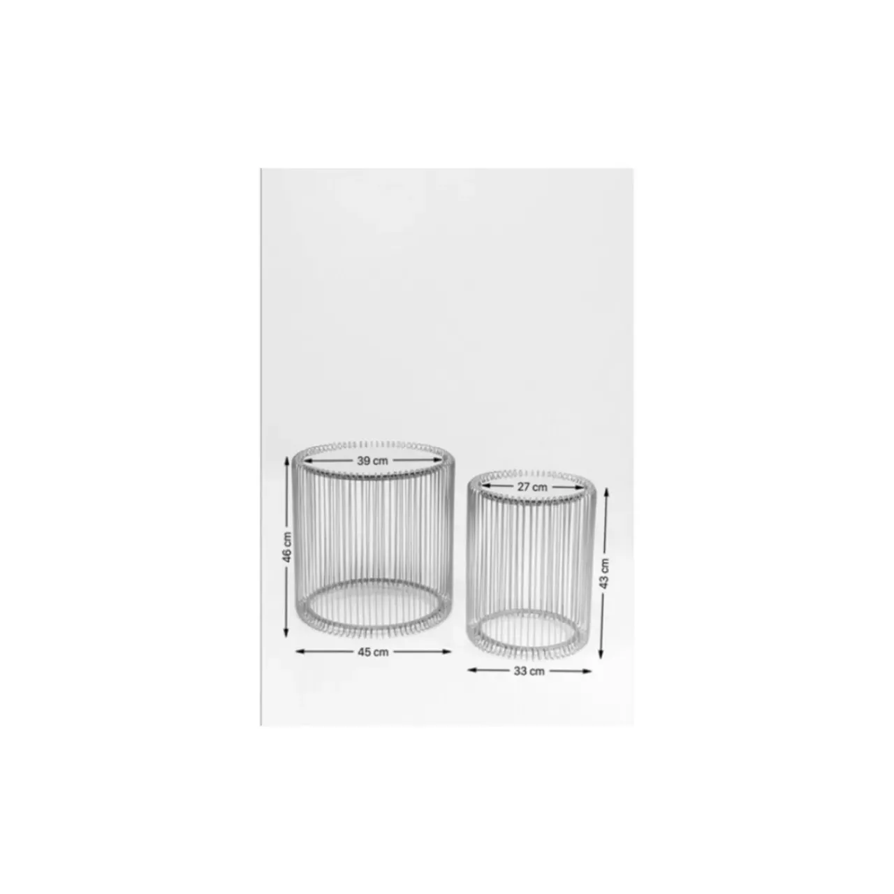KARE Design Tische-Beistelltisch Wire Copper (2/Set) O44Cm