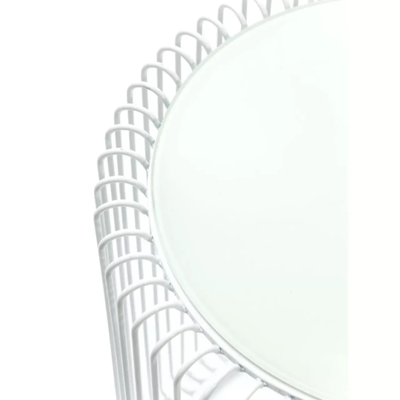 KARE Design Tische-Beistelltisch Wire White (2/Set) O44Cm