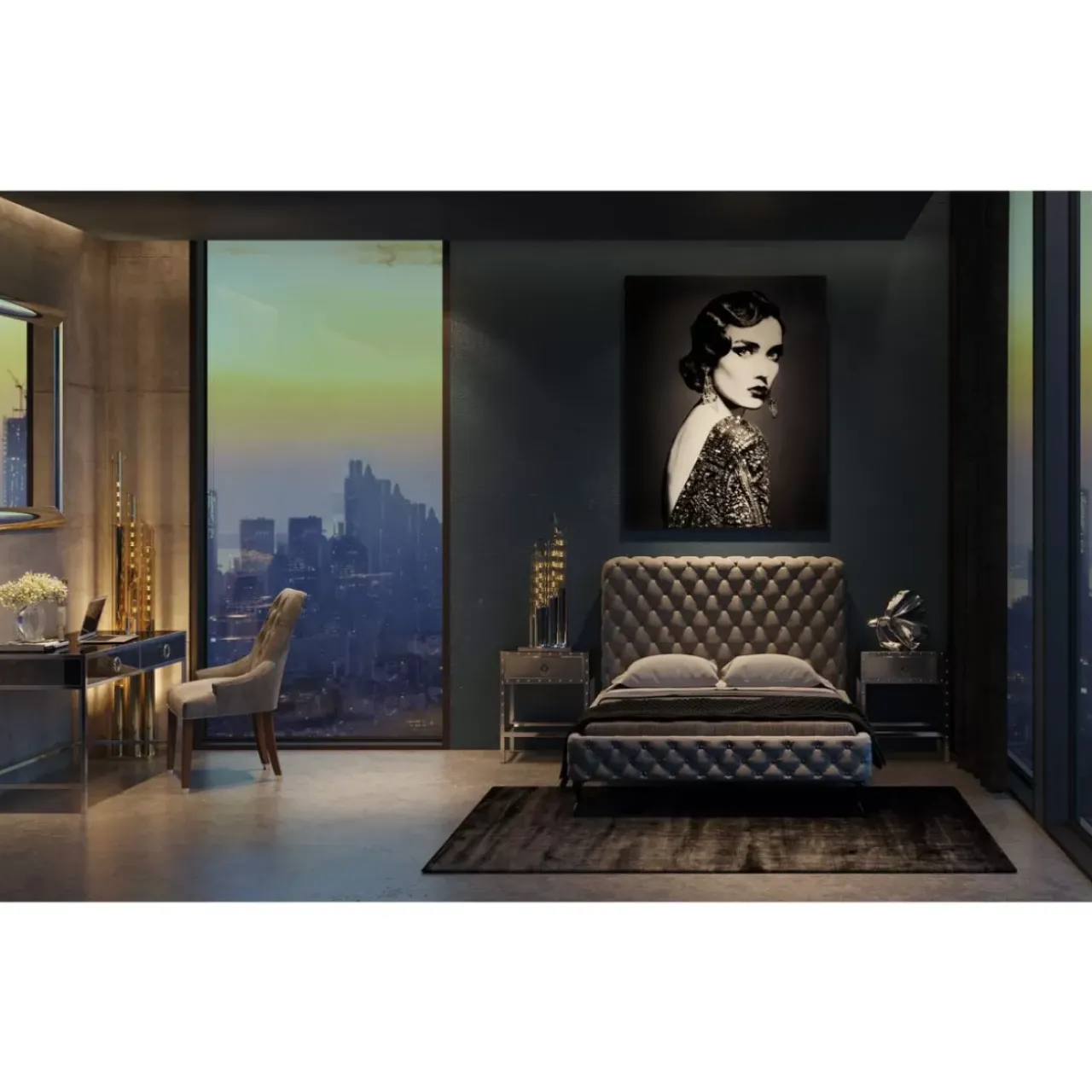KARE Design Betten-Bett Desire Hoch Silbergrau 160X200 Cm