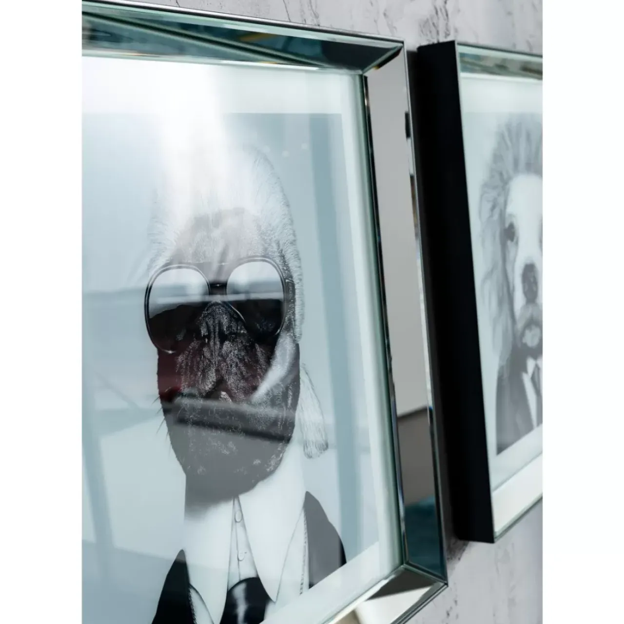 KARE Design Bilder-Bild Frame Mirror Designer Dog 60X60