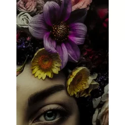 KARE Design Bilder-Bild Glas Flower Art Lady 120X120Cm