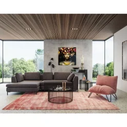 KARE Design Bilder-Bild Glas Flower Art Lady 80X80Cm