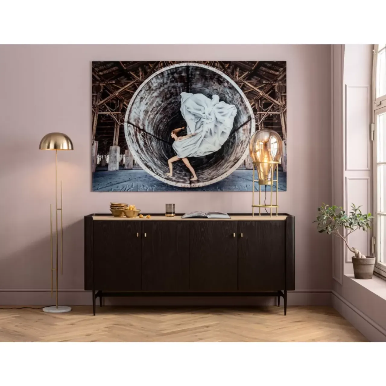 KARE Design Bilder-Bild Glas Time Traveller 120X180