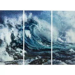 KARE Design Bilder-Bild Glas Triptychon Wave 240X160Cm (3/Set)