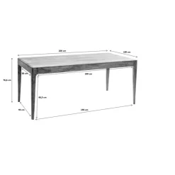 KARE Design Tische-Brooklyn Walnut Tisch 200X100Cm