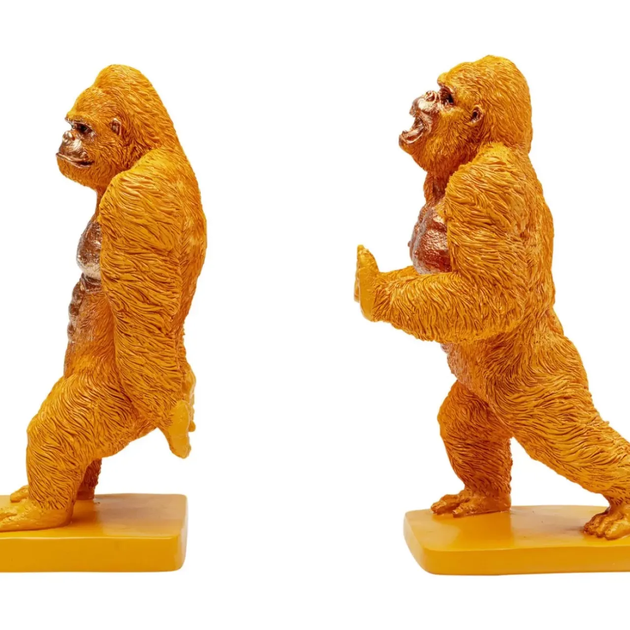 KARE Design Deko & Geschenkartikel-Buchstutze Gorilla Orange (2/Set)