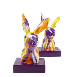 KARE Design Deko & Geschenkartikel-Buchstutze Rabbit Holi (2/Set)