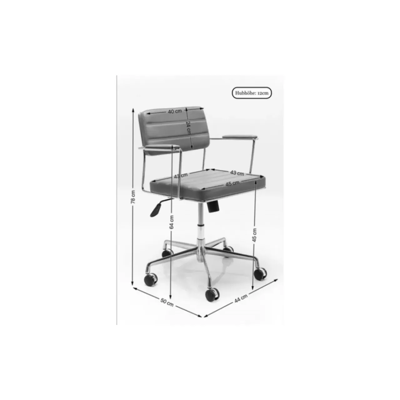 KARE Design Stühle-Burodrehstuhl Dottore Black