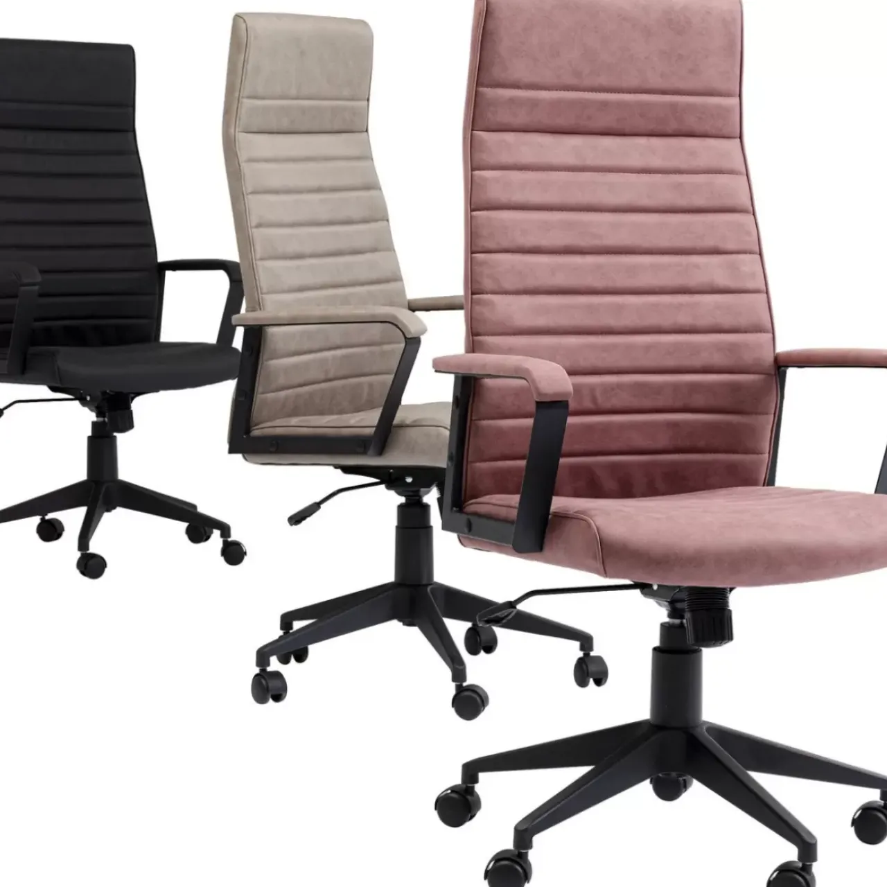 KARE Design Stühle-Burodrehstuhl Labora High Pebble