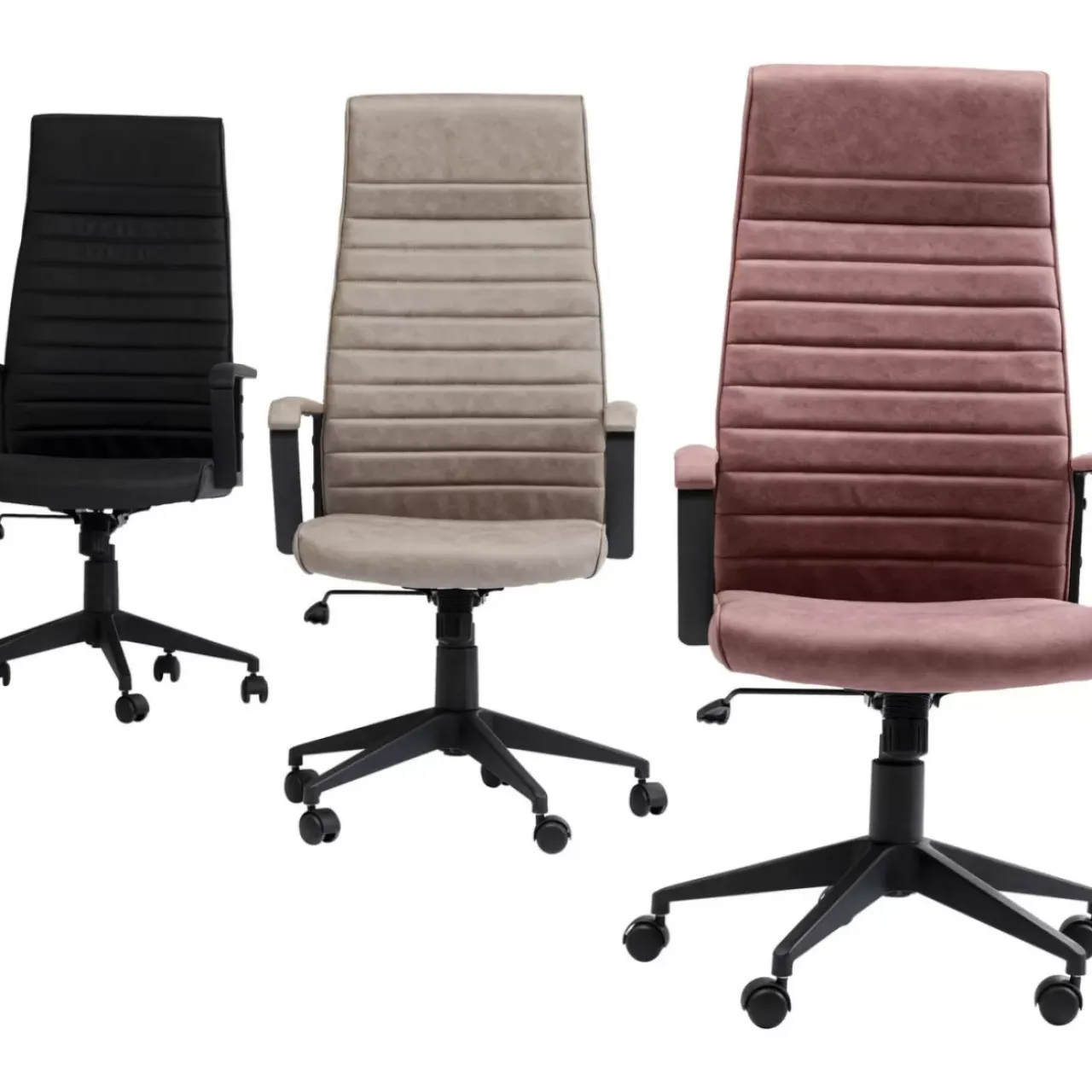 KARE Design Stühle-Burodrehstuhl Labora High Pebble