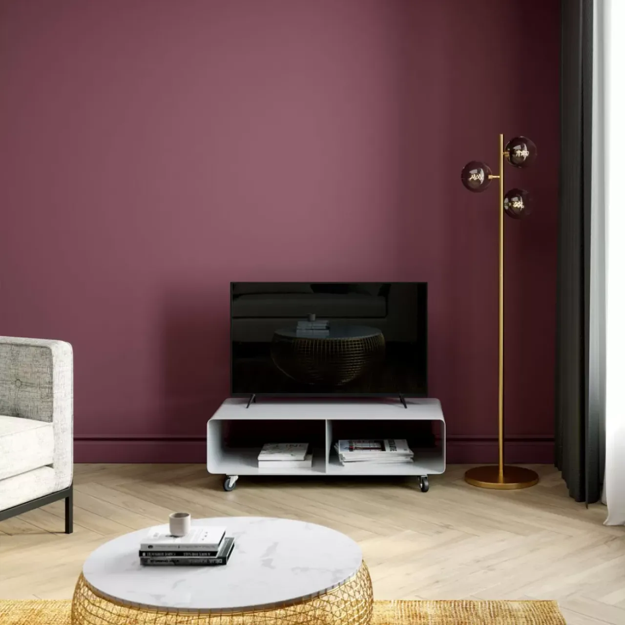 KARE Design Tische-Couchtisch Cesta Marmor Gold O100Cm