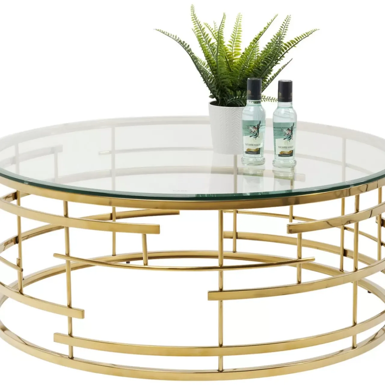 KARE Design Tische-Couchtisch Jupiter Gold O100Cm
