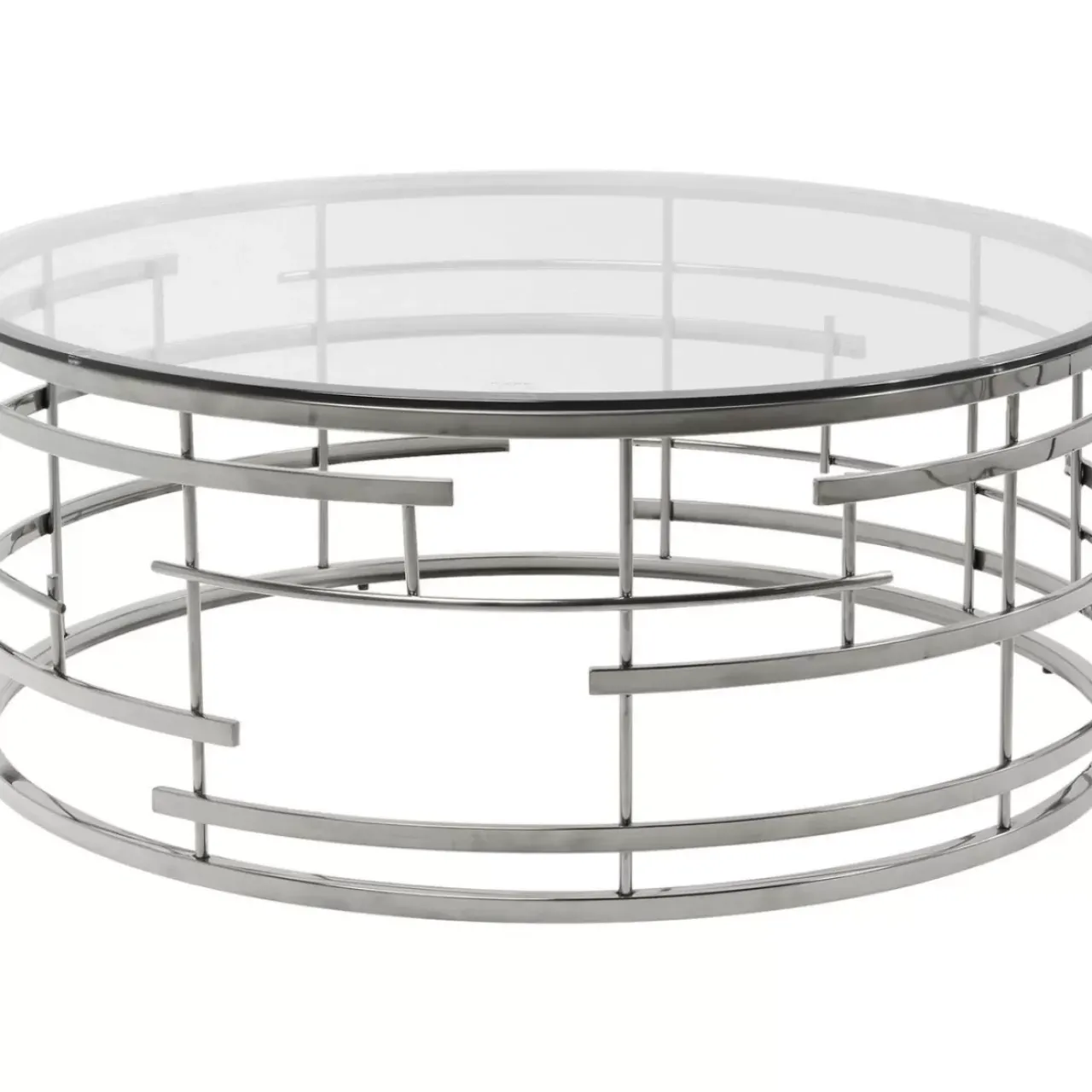KARE Design Tische-Couchtisch Jupiter Silber O100Cm