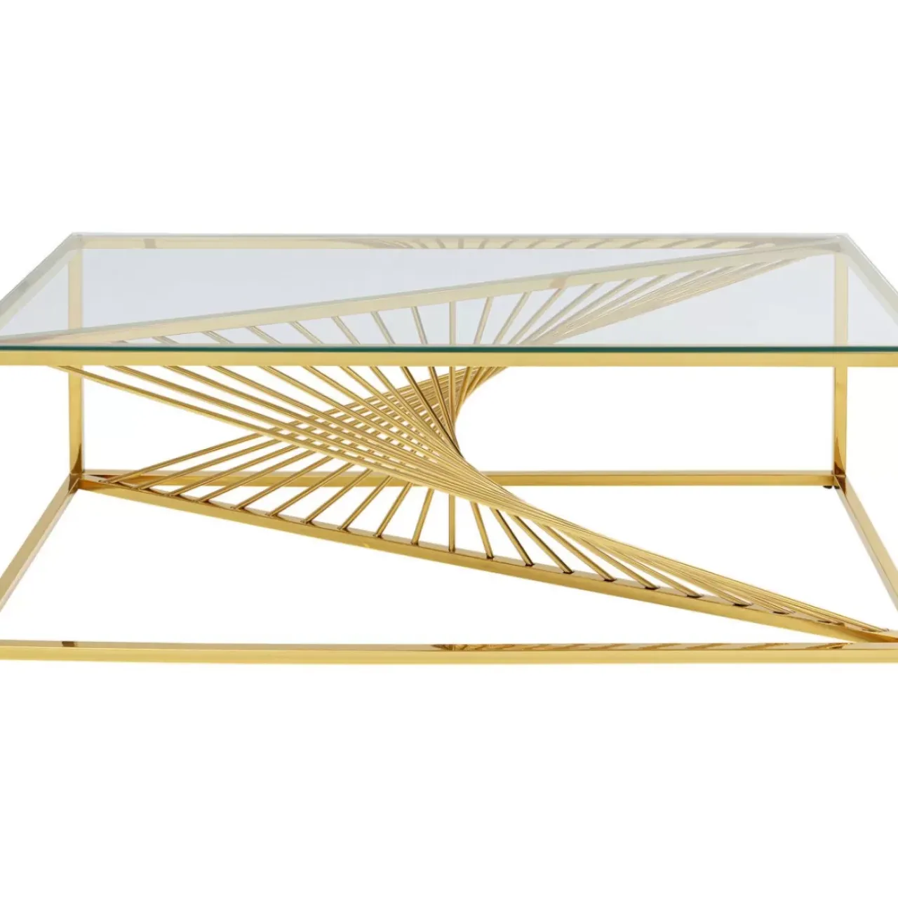 KARE Design Tische-Couchtisch Laser Gold 120X60