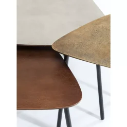 KARE Design Tische-Couchtisch Loft Triangle Vintage (3/Set)