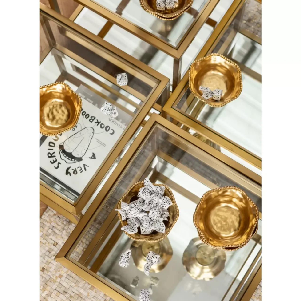 KARE Design Tische-Couchtisch Luigi Gold (4/Set)